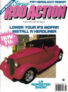 STREET ROD ACTION 1990 JUNE - INSTALL HEADLINER, LOWER IFS MOPARS, HEADLIGHTS